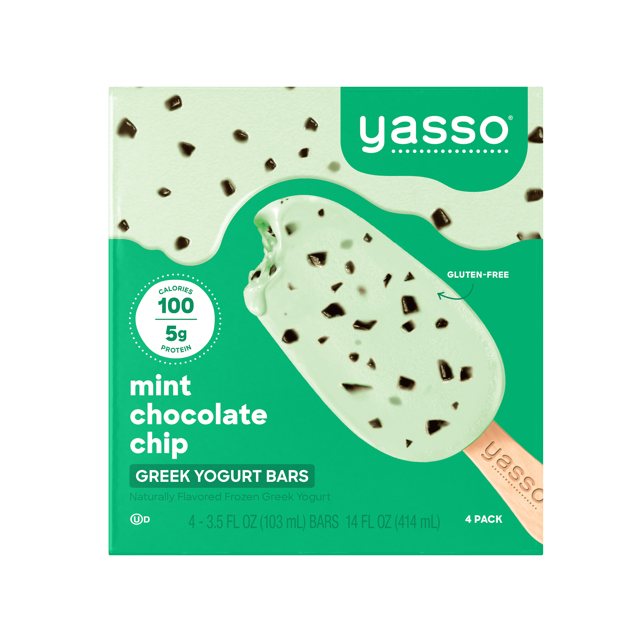 Yasso Greek Yogurt Mint Chocolate Chip Bars 3.5 Oz