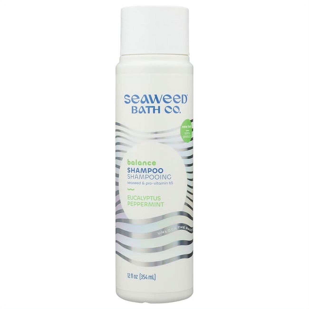Sea Weed Bath Company Argan Shampoo Eucalyptus & Peppermint 12 oz Bottle