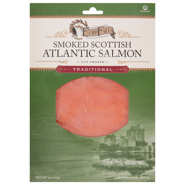 Echo Falls Scottish Traditional Smoked Atlantic Salmon 4oz 12ct
