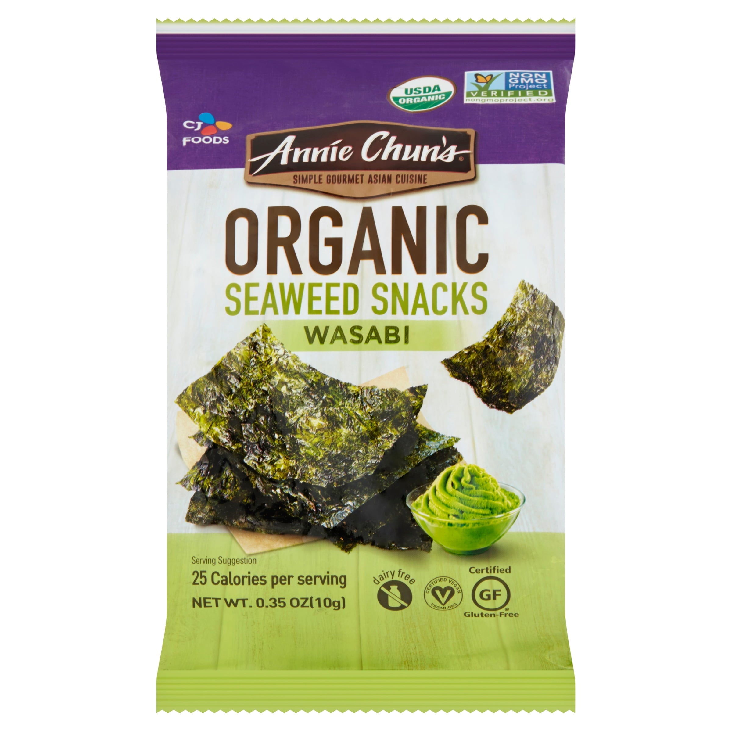 Annie Chun's Wasabi Seaweed Chips .35 oz Bag