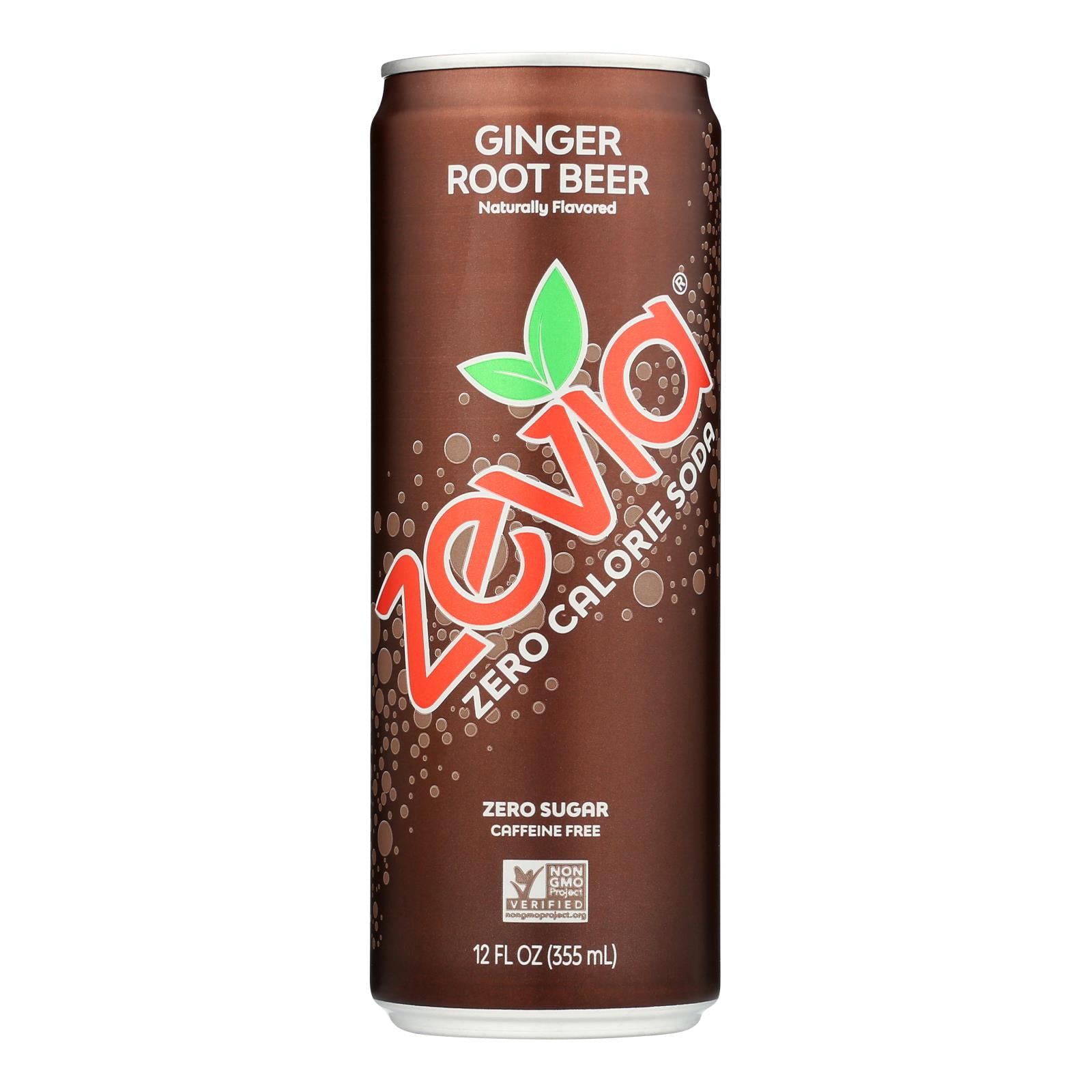 Zevia Soda Ginger Root Beer 12 Fl Oz