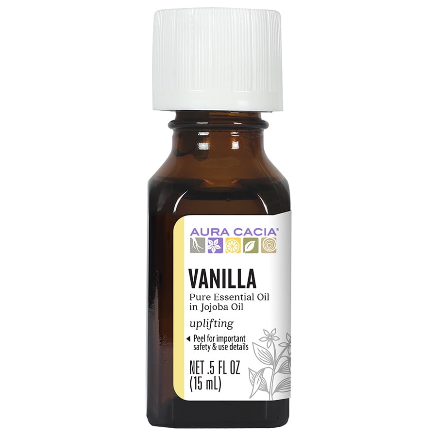 Aura Cacia Essential Oil Uplifting Vanilla 0.5 oz Bottle