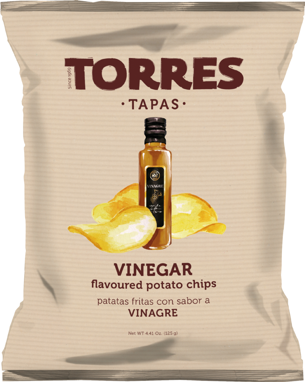 Wholesale Torres Vinegar Crisps 125G- Bulk