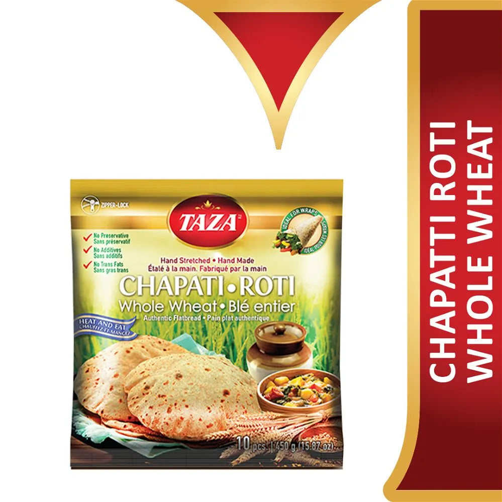 Wholesale Taza Foods Whole Wheat Chapati Roti 10pcs 15.87oz- Bulk