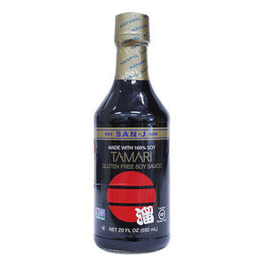 Wholesale San J Gluten Free Tamari Soy Sauce 20oz-6ct Case Bulk