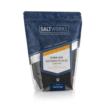 Wholesale Saltworks Coarse Black Hawaiian Sea Salt 5lb-1ct Case Bulk