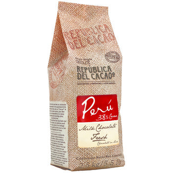 Republica Del Cacao 38% Peru Milk Chocolate Single Origin 2.5kg