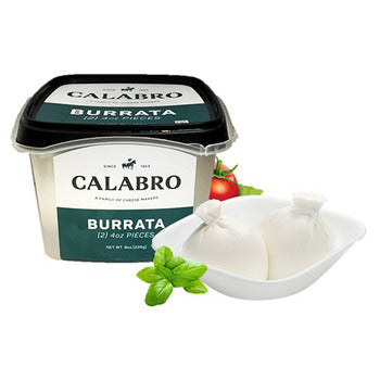 Wholesale Calabro Burrata Cheese Cup 8oz-6ct Case Bulk