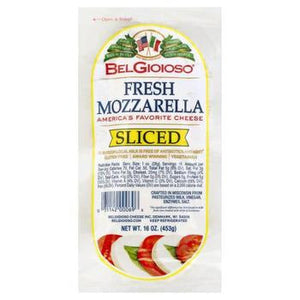 Wholesale BelGioioso Sliced Fresh Mozzarella 1lb-8ct Case Bulk