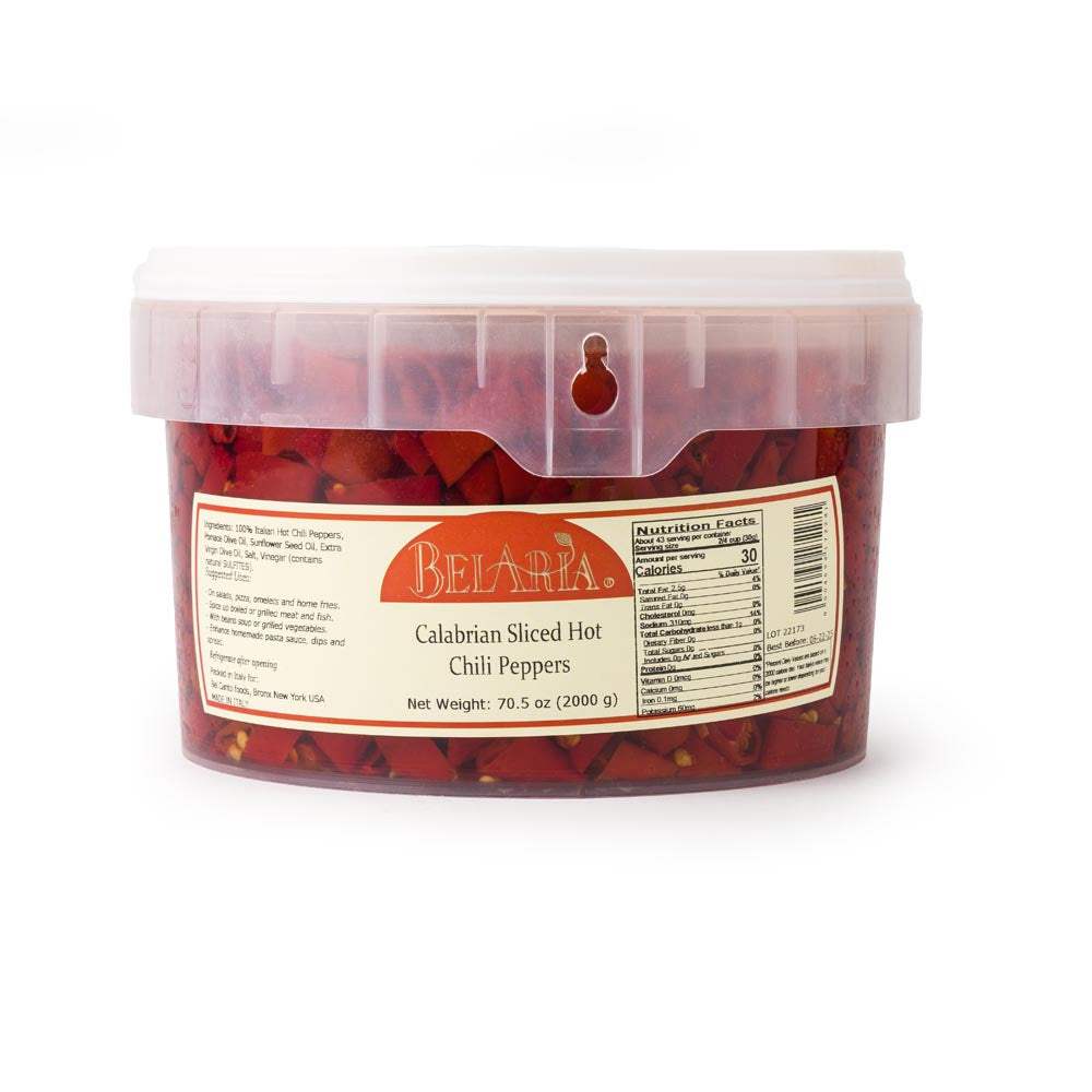 BelAria Sliced Calabrian Chili Peppers 2kg