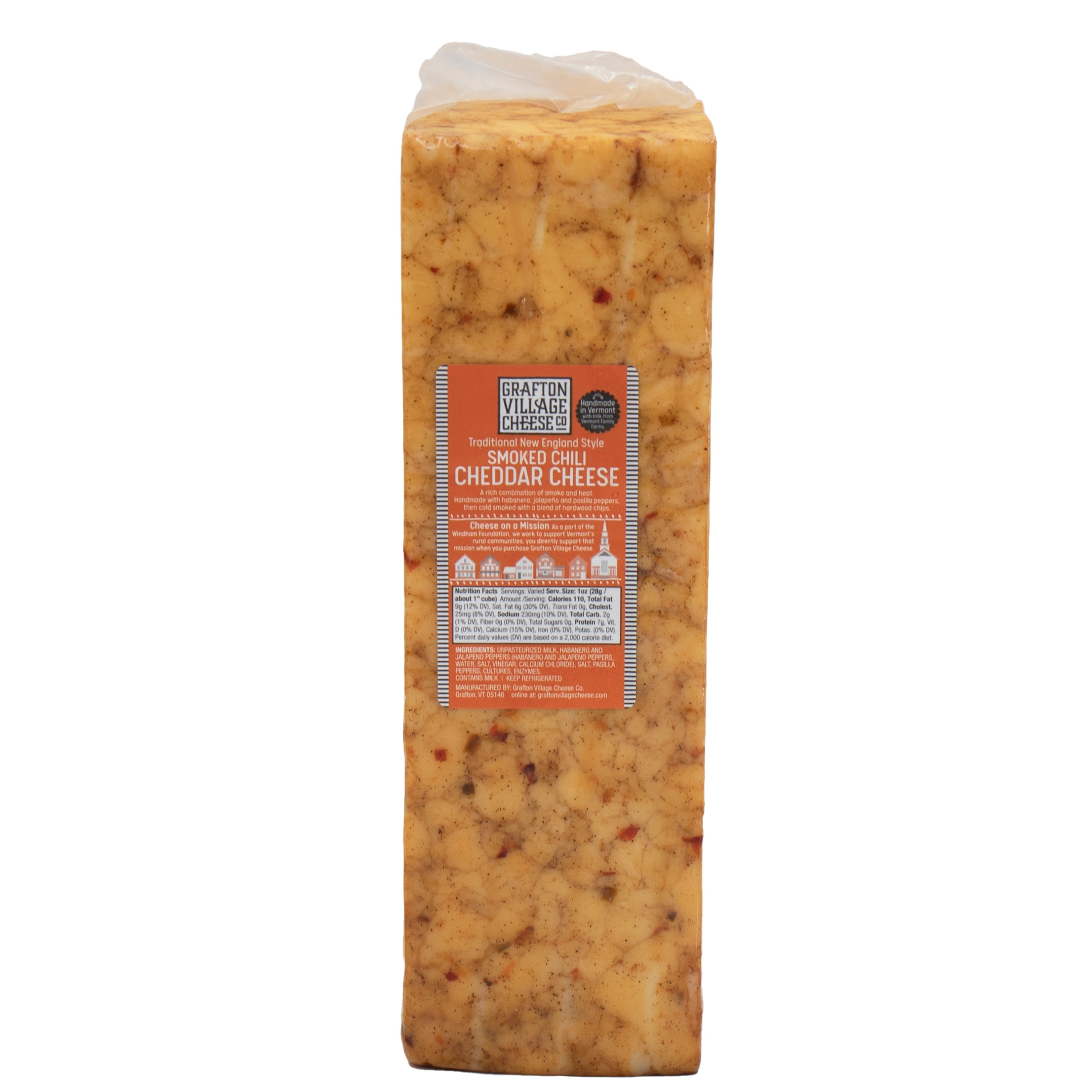 Grafton Village Cheese Smoked Chili Vermont Cheddar Cheese 5lb