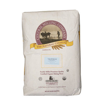 Central Milling Organic 00 Normal Unbleached Wheat Flour 50lb