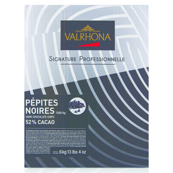 Valrhona 52% Dark Chocolate Chips 7500 Count 6kg