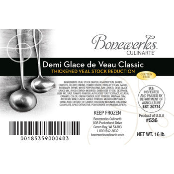 Bonewerks Culinarte Veal Demi Glace 16 lb Tub