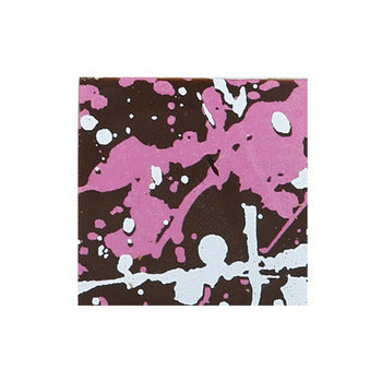 Leman Chocolate Square with Pink Splatter