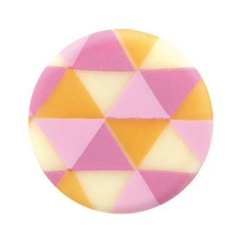 Leman Chocolate Round Pink Triangle Decor