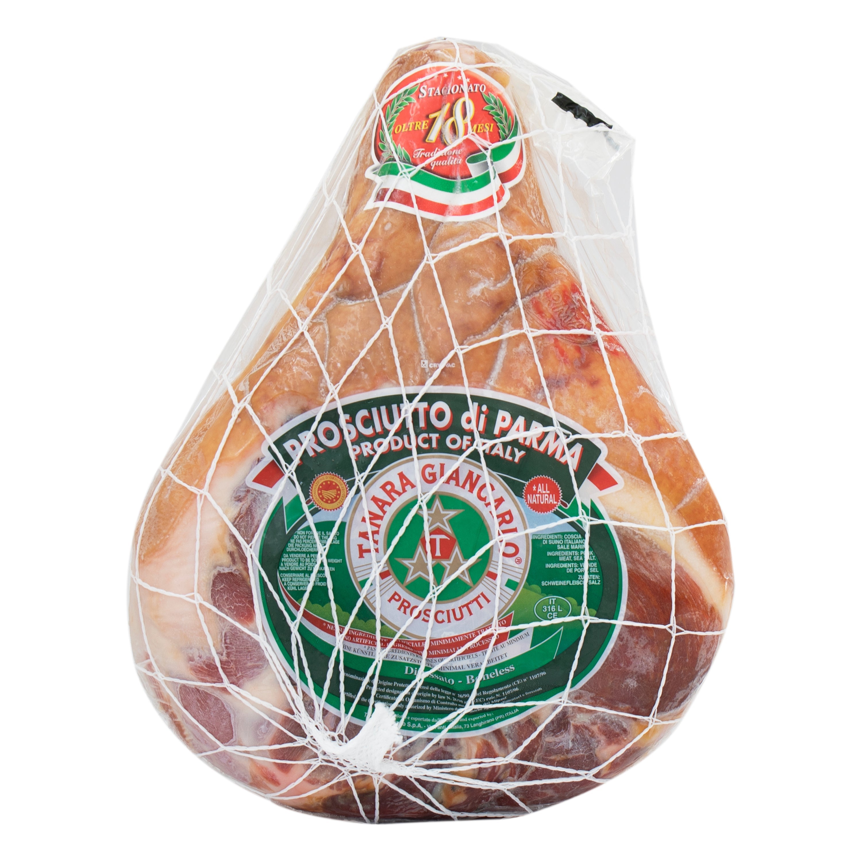 Wholesale Tanara 18 Month Prosciutto di Parma DOP 15lb-1ct Case Bulk