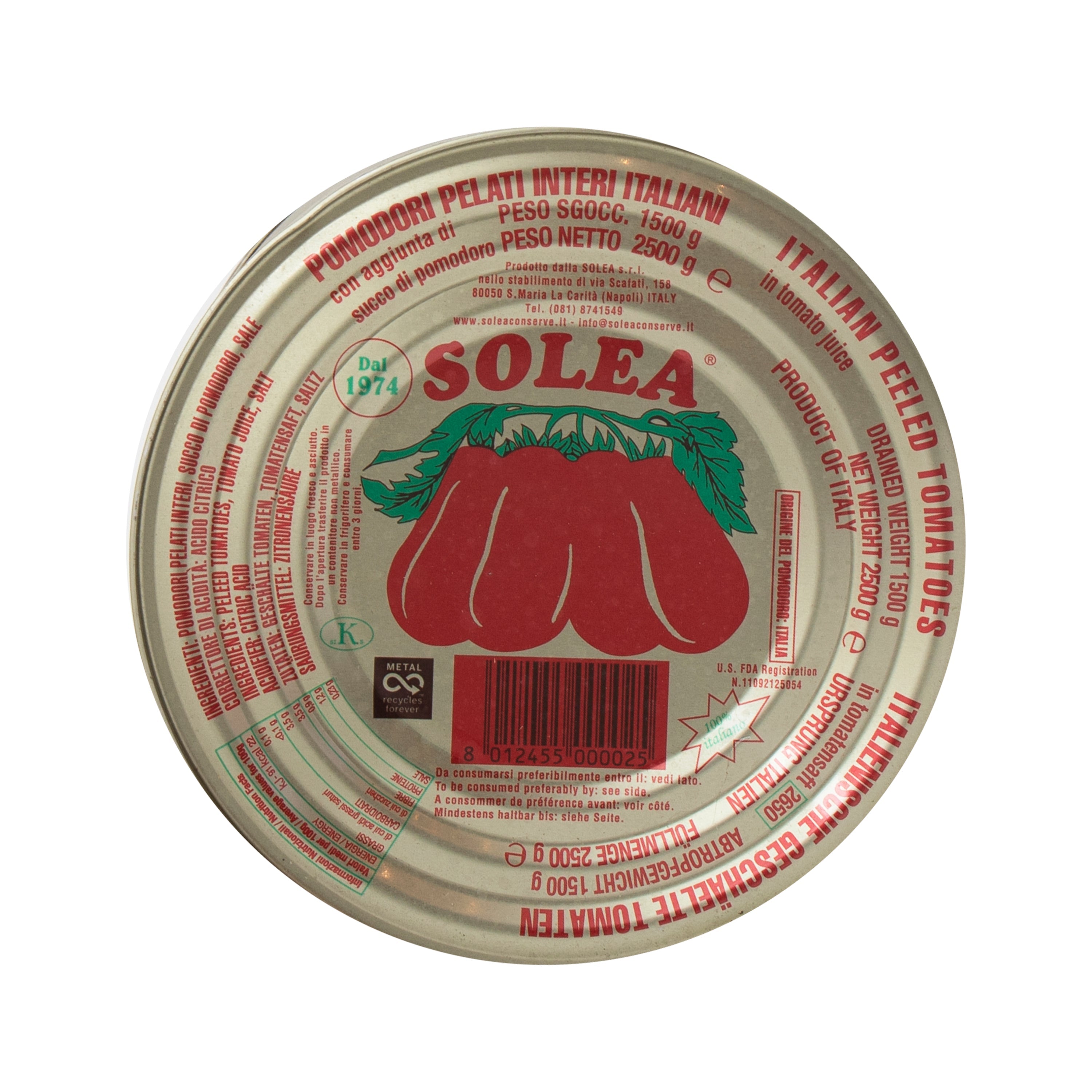 Solera Italian Peeled Tomato 3kg