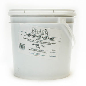 Wholesale BelAria Pitted Festive Olive Blend 5 kg Tub-1ct Case Bulk