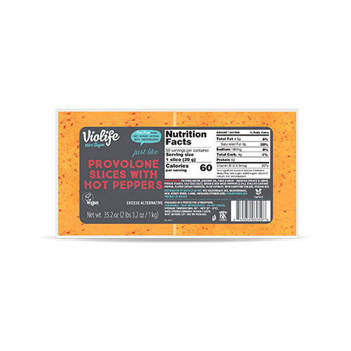 Violife Vegan Provolone Slices with Hot Peppers 7.05oz