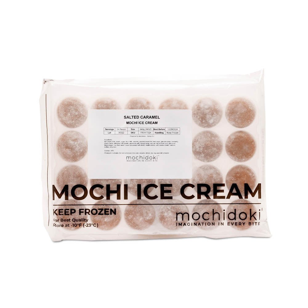 Wholesale Mochidoki Salted Caramel Mochi 96count-1ct Case Bulk