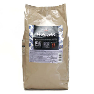 Wholesale Valrhona Hukambi Lactee 53% Feve 3kg-3ct Case Bulk