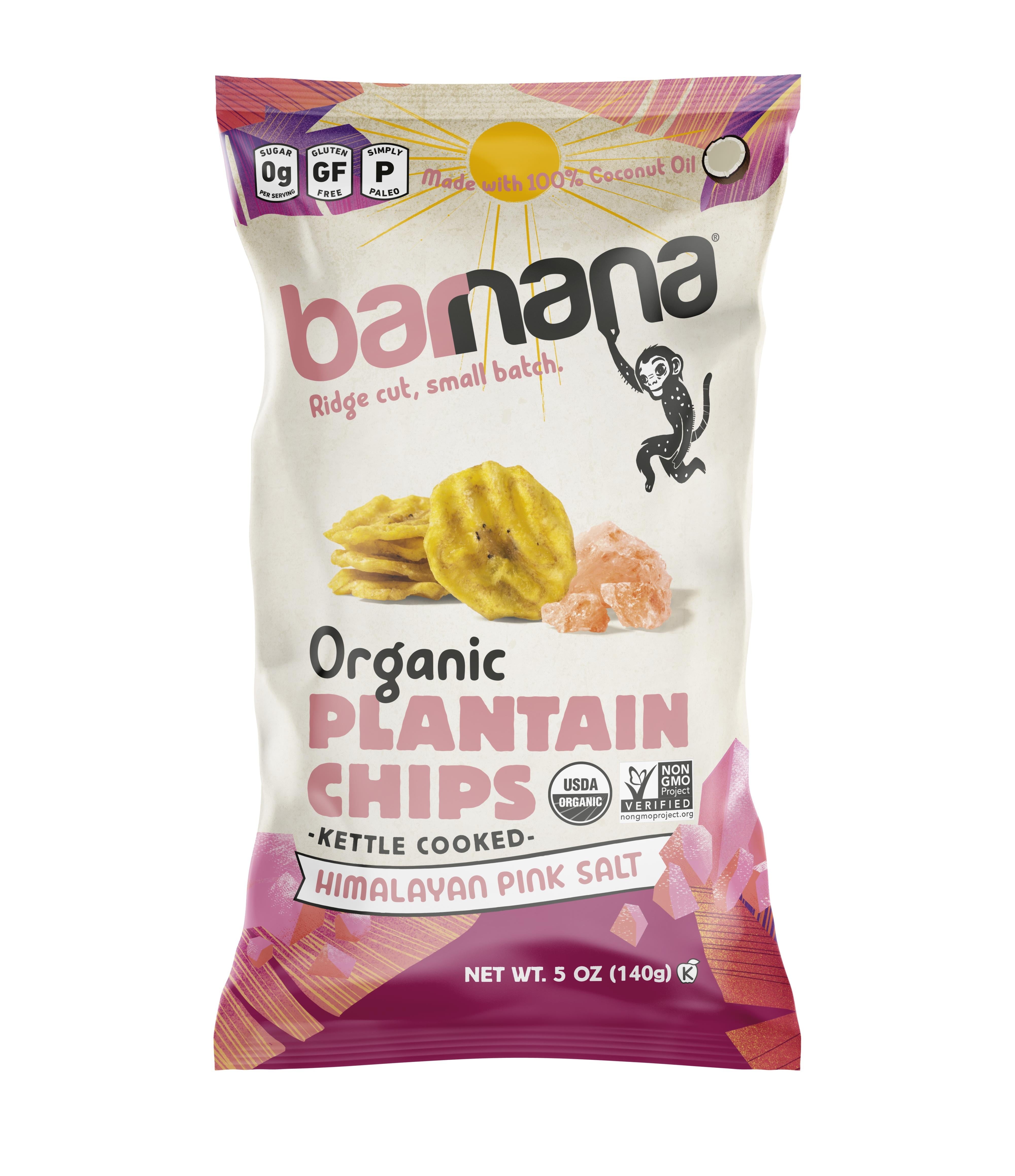 Barnana Plantain Chips Himalayan Pink Sea Salt 2 oz Bag