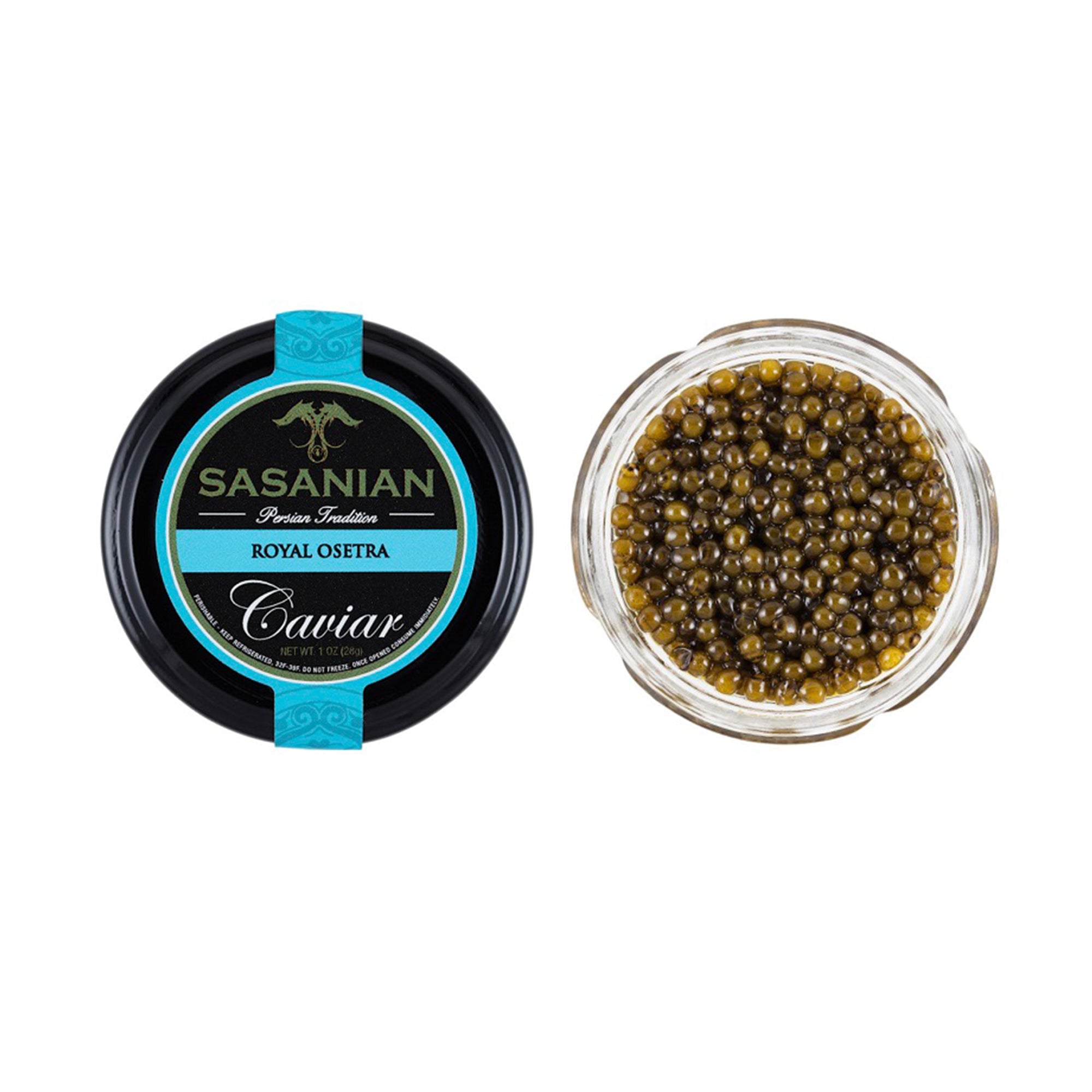 Wholesale Sasanian 1 Oz Caviar Royal Osetra 1oz-1ct Case Bulk