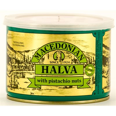 Haitoglou Macedonian Halva With Pistachio 500G Tin