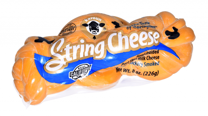 Karoun String Cheese Hand Braided Hickory Smoked 8oz 12ct