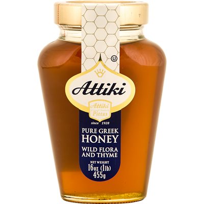 Wholesale Attiki Greek Honey 1Lb Jar- Bulk