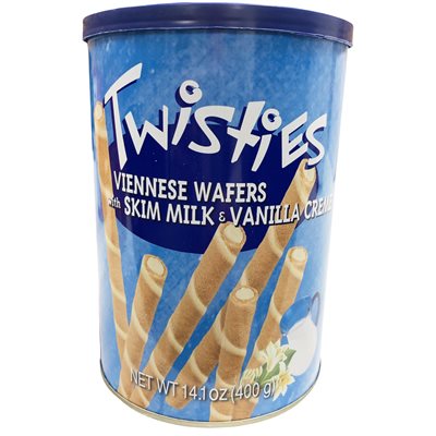 Krinos Twisties Viennese Wafers Vanilla 400g tins