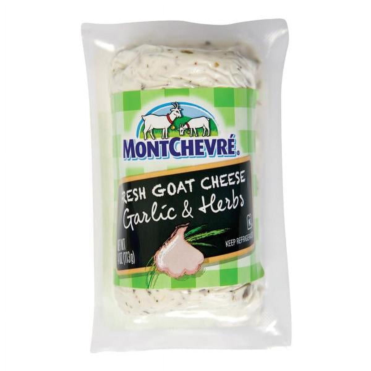 Wholesale Montchevre Garlic and Herb Goat Cheese Mini Log 4 oz-12ct Case Bulk