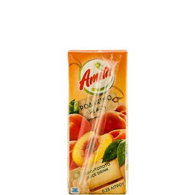 Wholesale Amita Peach Juice 250ml tetra paks-27ct case Bulk