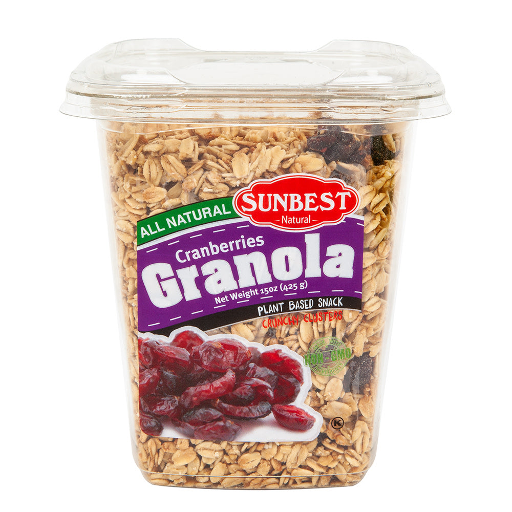 Wholesale Sunbest - Cranberry - Granola All - Natural - 15Oz - Pk12-12ct Case Bulk