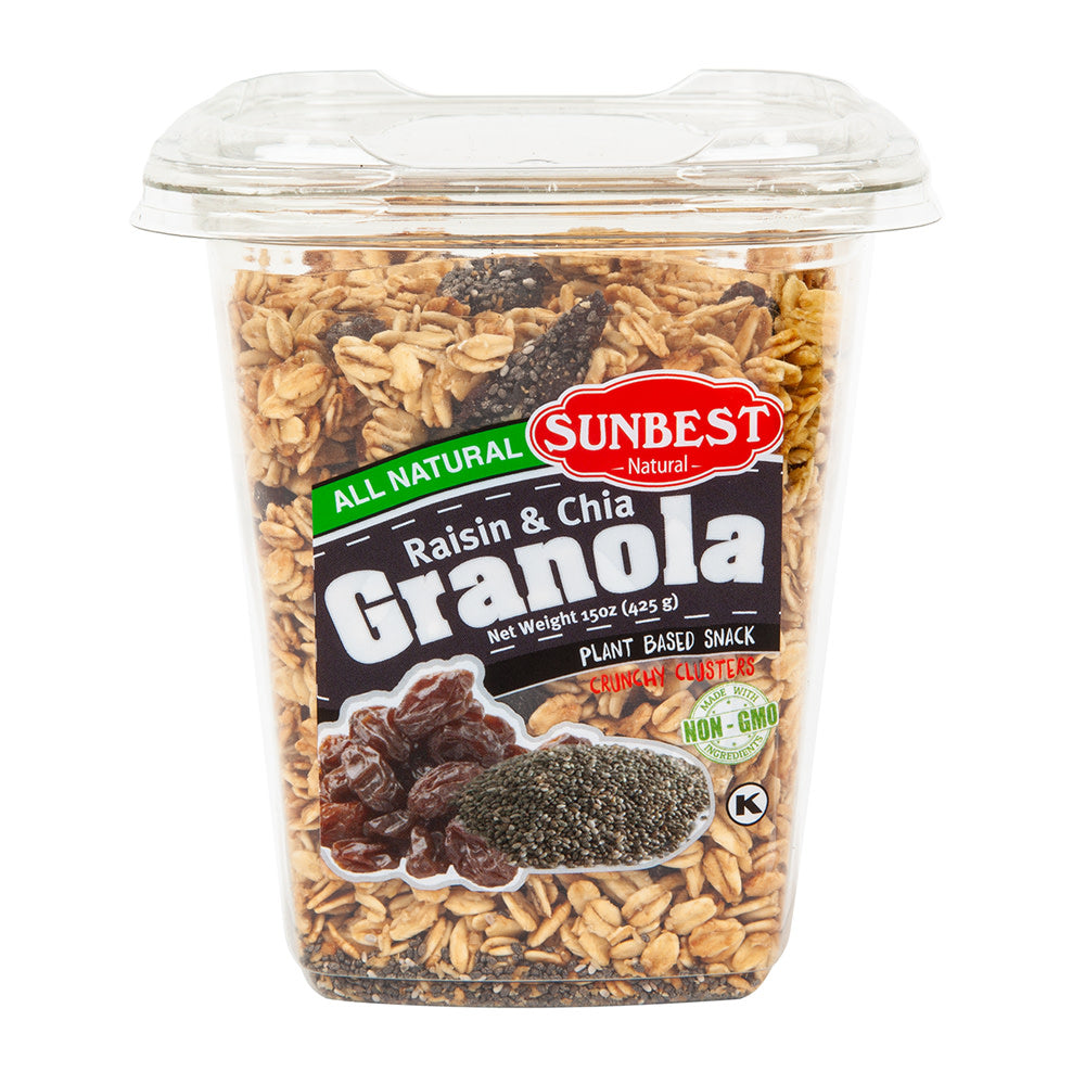 Wholesale Sunbest - Raisin - Chia - Gran All - Natural - 15Oz - Pk12-12ct Case Bulk