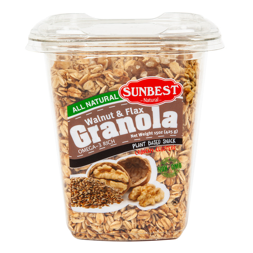 Wholesale Sunbest - Walnut - Flax Granola - All - Natural - 15Oz - Pk12-12ct Case Bulk