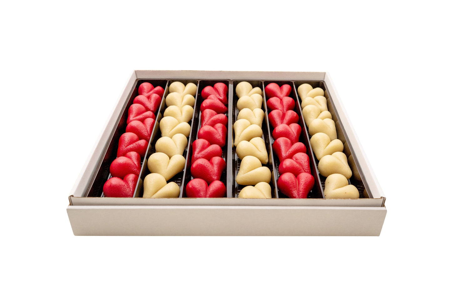Wholesale Nirvana Bulk Case of Marzipan Hearts (25 grams) (approximately 42 pieces per case) 0.88 OZ- Bulk