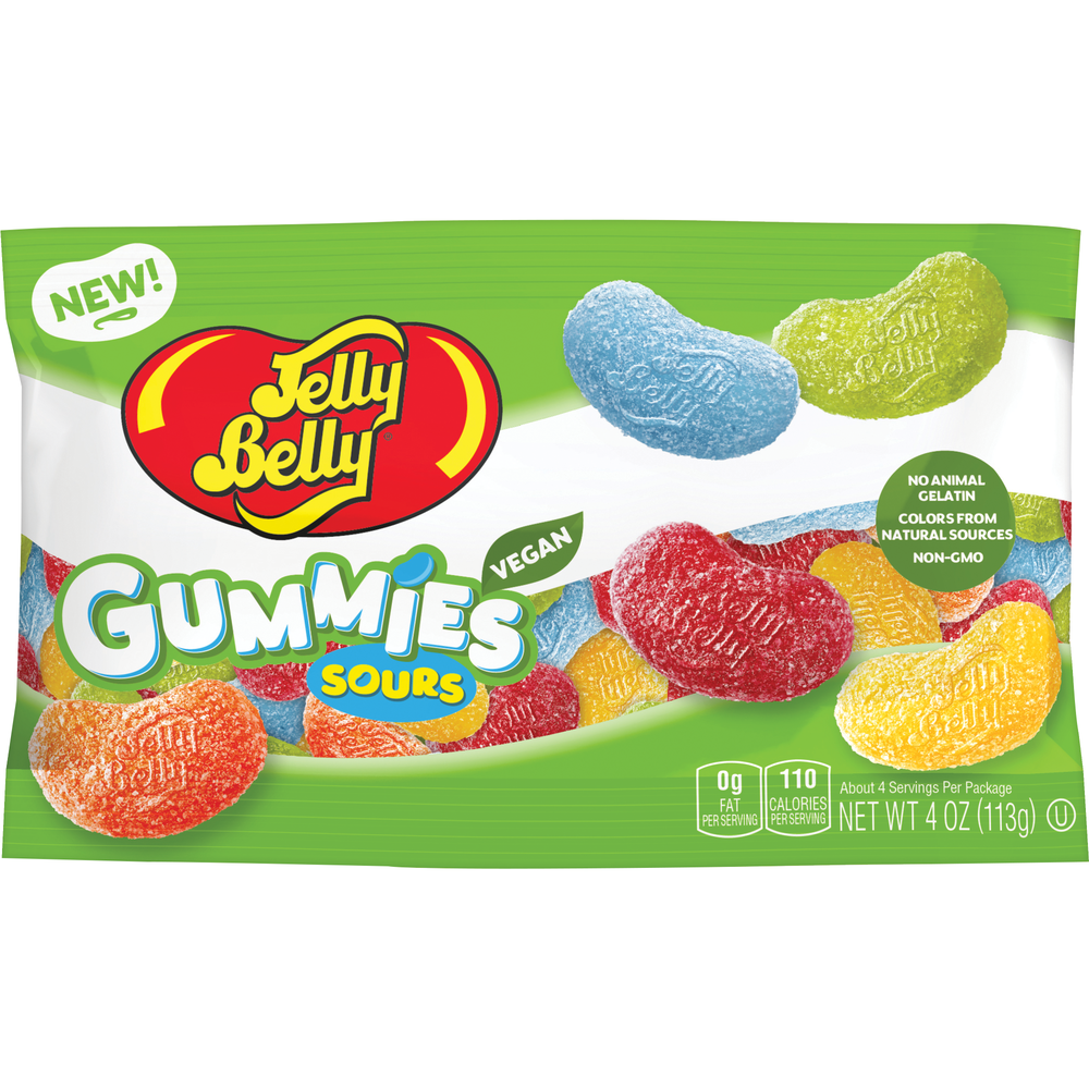 Wholesale Jelly Belly Sour Gummies - Asst 4oz Bag-24 Ct Case Bulk