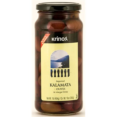 Krinos Kalamata Olives 1Lb Jar