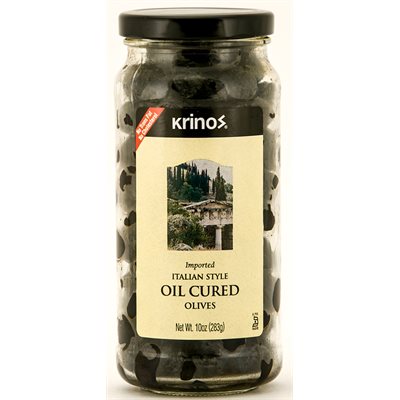 Krinos Oil Cured Olives 10Oz Jar