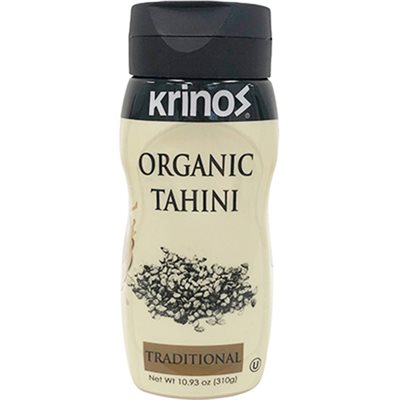 Wholesale Krinos Organic Traditional Tahini 10.93 Oz Queeze Bottle- Bulk