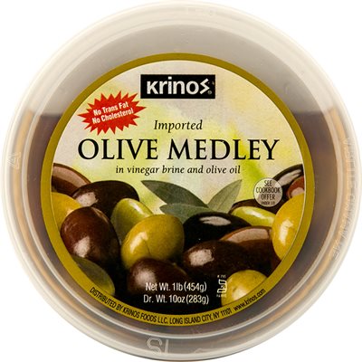 Wholesale Krinos Olive Medley 16Oz Cup-12 Ct Case Bulk