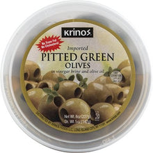Wholesale Krinos Pitted Green Olives 8Oz Cup- Bulk