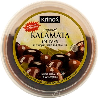 Wholesale Krinos Kalamata Olives 8Oz Cup- Bulk
