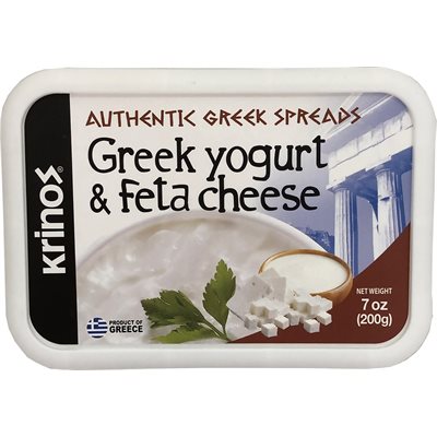 Krinos Greek Yogurt And Feta Cheese Spread 7 Oz Tub