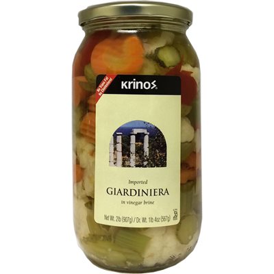 Wholesale Krinos Giardiniera 2lb jar-12 Ct Case Bulk