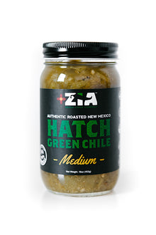 Wholesale Zia™ Roasted Medium Hatch Green Chile 16 oz Jar- Bulk