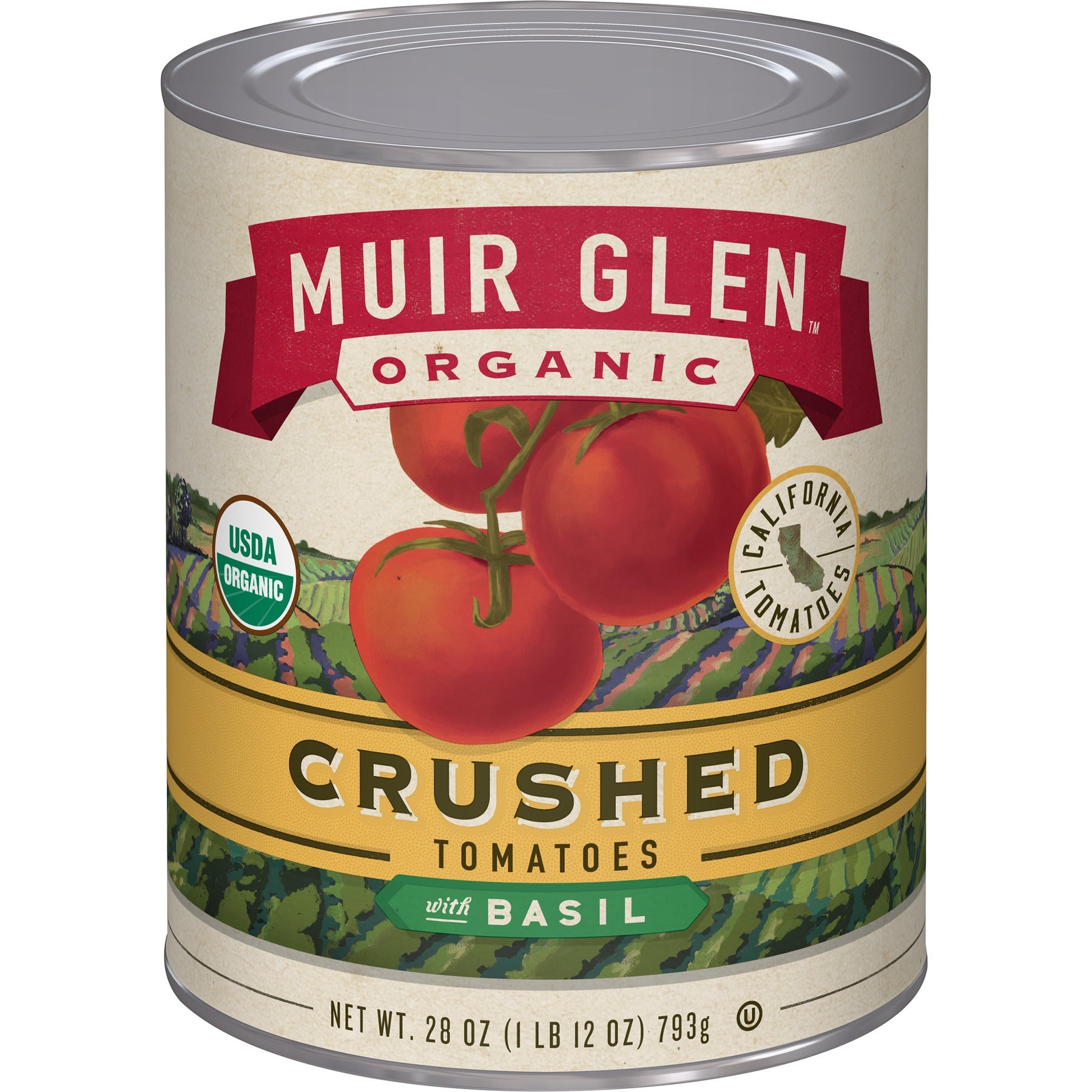 Muir Glen Organic Crushed Tomatoes with Basil 28 Fl Oz
