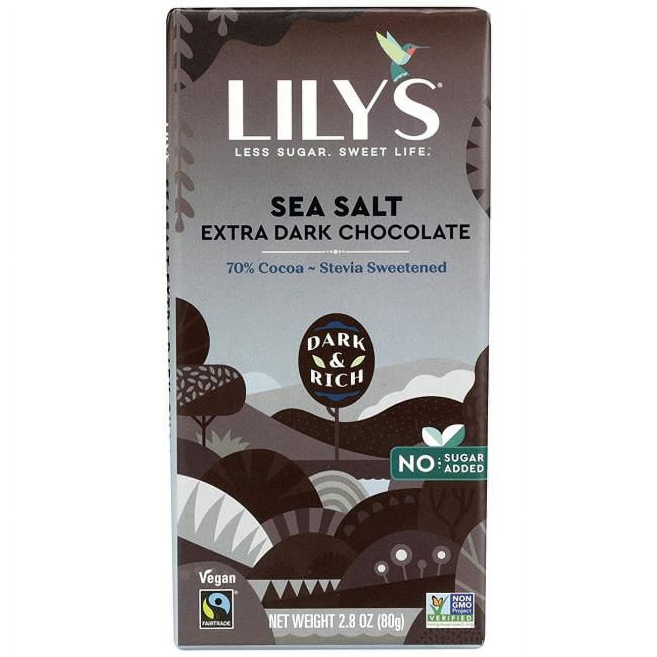 Lilys Extra Dark Chocolate Salted Caramel 2.8 Oz